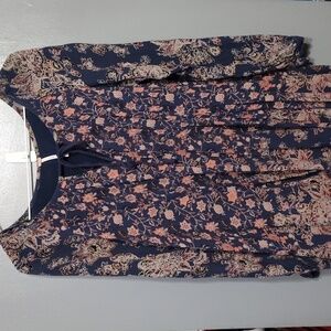 free people  Floral mini Lucky Loosey Dress Coastal Cottage  Peasant  size small
